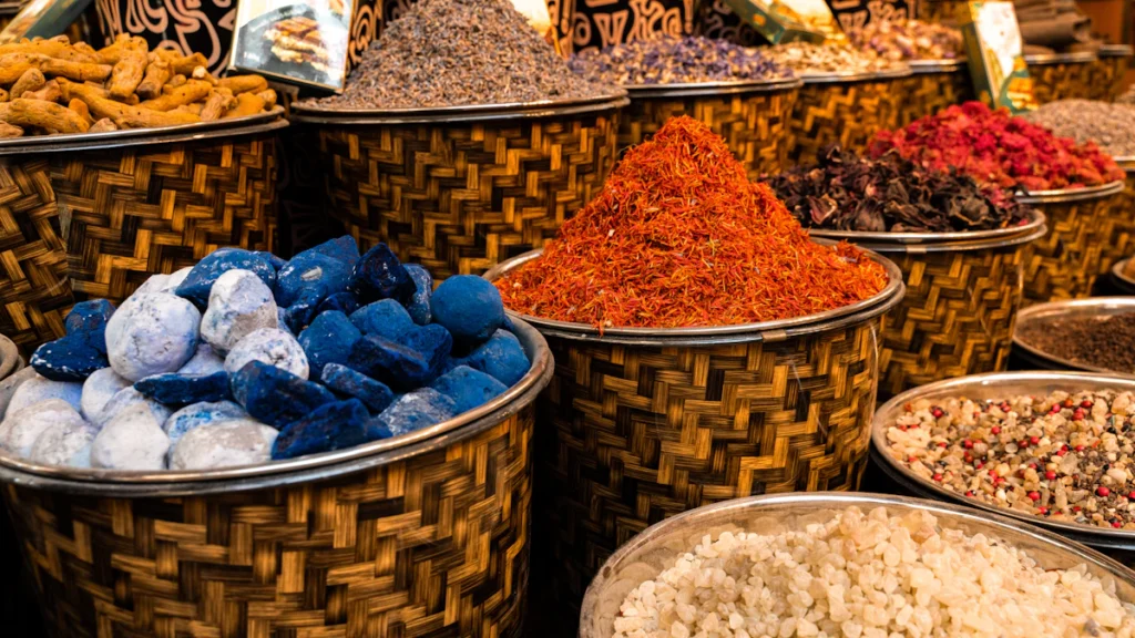 Warm Middle Eastern spices for shawarma marinade
