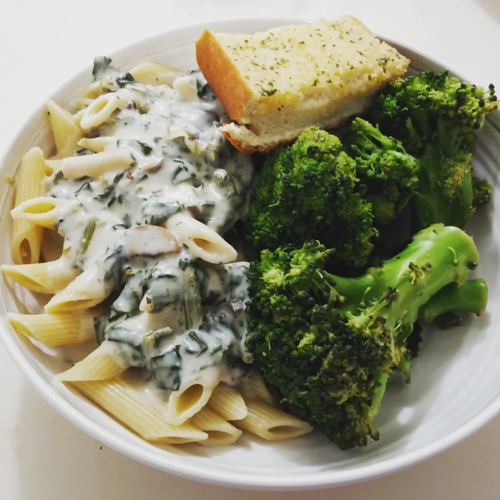 Pasta and broccoli side dish for creamy chicken
