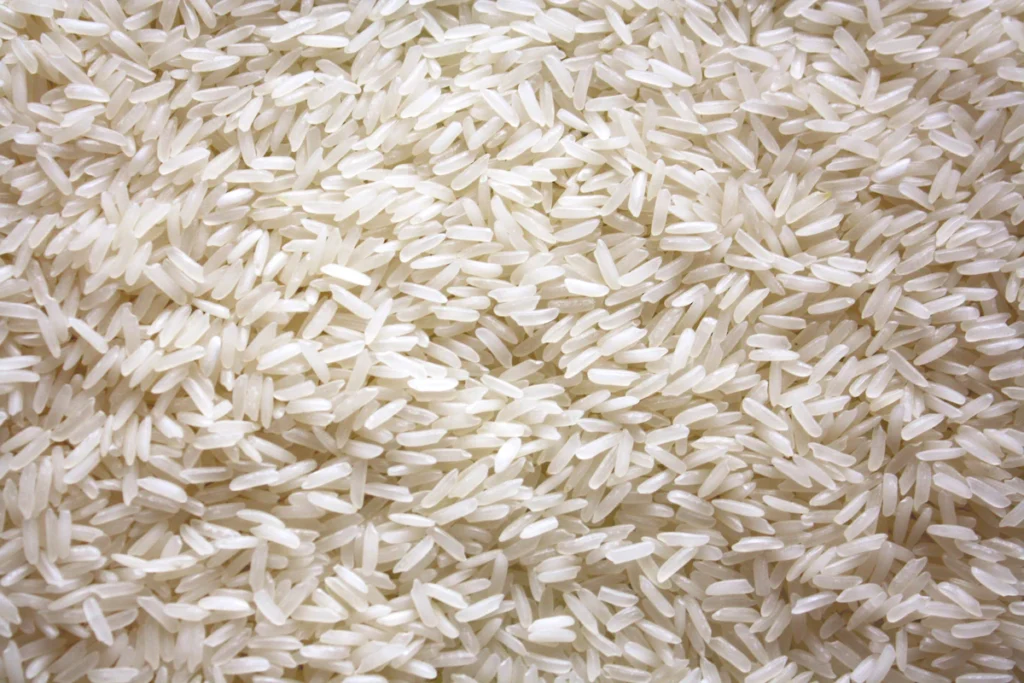Uncooked long-grain white rice