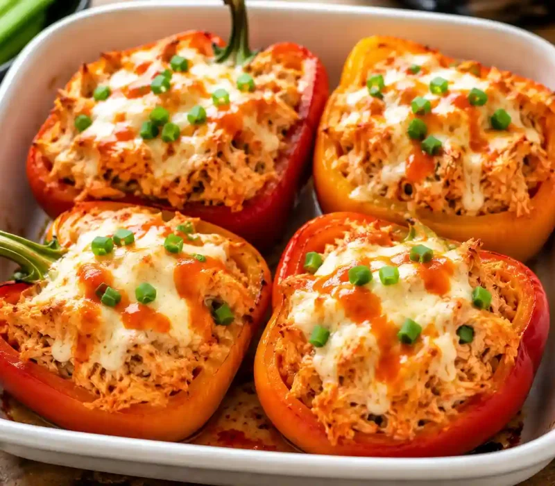 Buffalo Chicken Stuffed Peppers