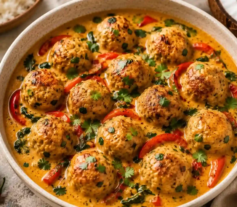 Coconut Curry Chicken Meatballs