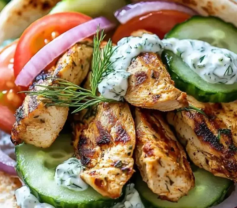 Easy-Chicken-Gyros-with-Tzatziki-Sauce