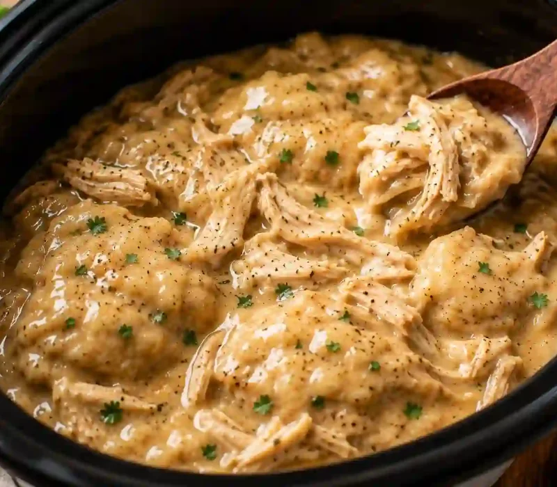 Easy Crockpot Chicken & Gravy