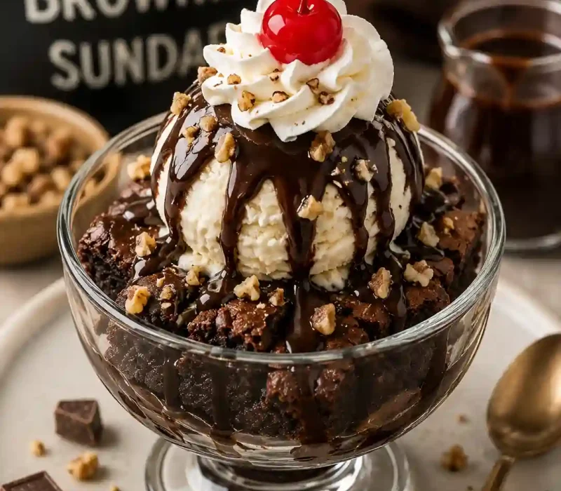 Fudge Brownie Sundae