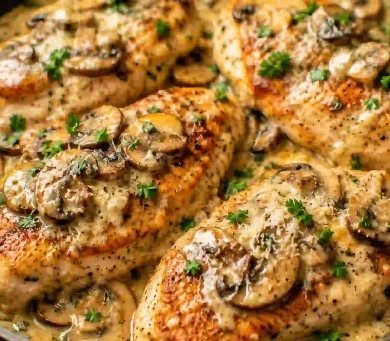 Parmesan Garlic Mushroom Chicken