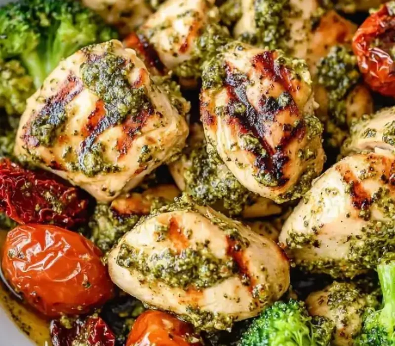 Pesto-Chicken-and-Veggie-Skillet