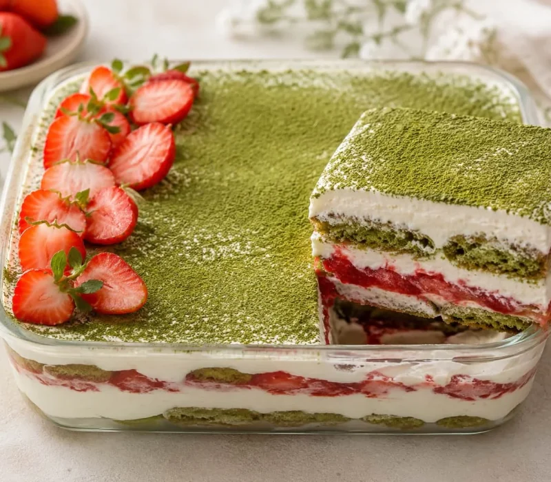 Strawberry Matcha Tiramisu Recipe