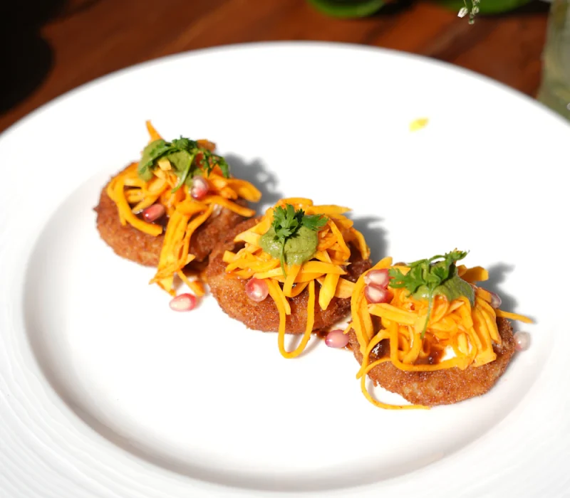 BBQ chicken stuffed sweet potatoes with cilantro