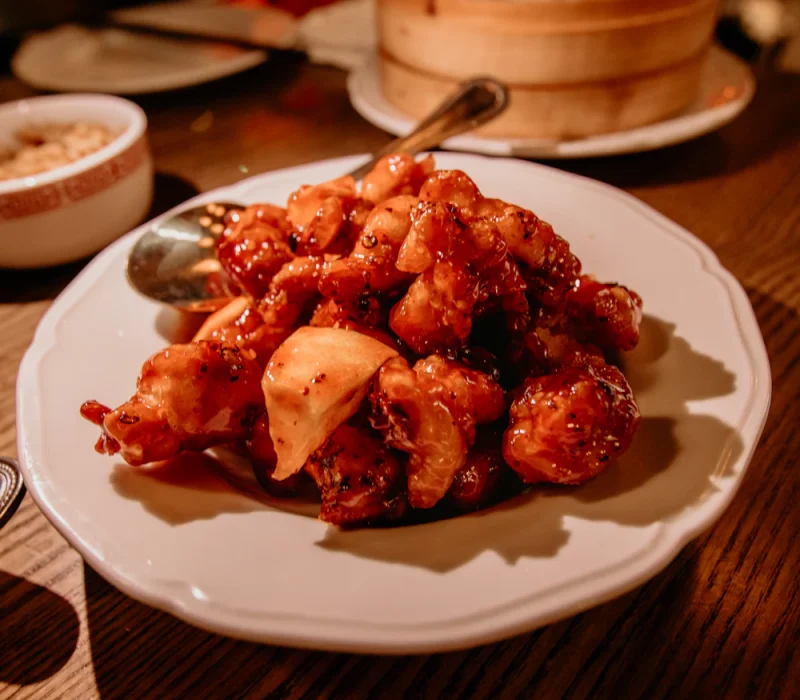 General Tso's Chicken with Ramen