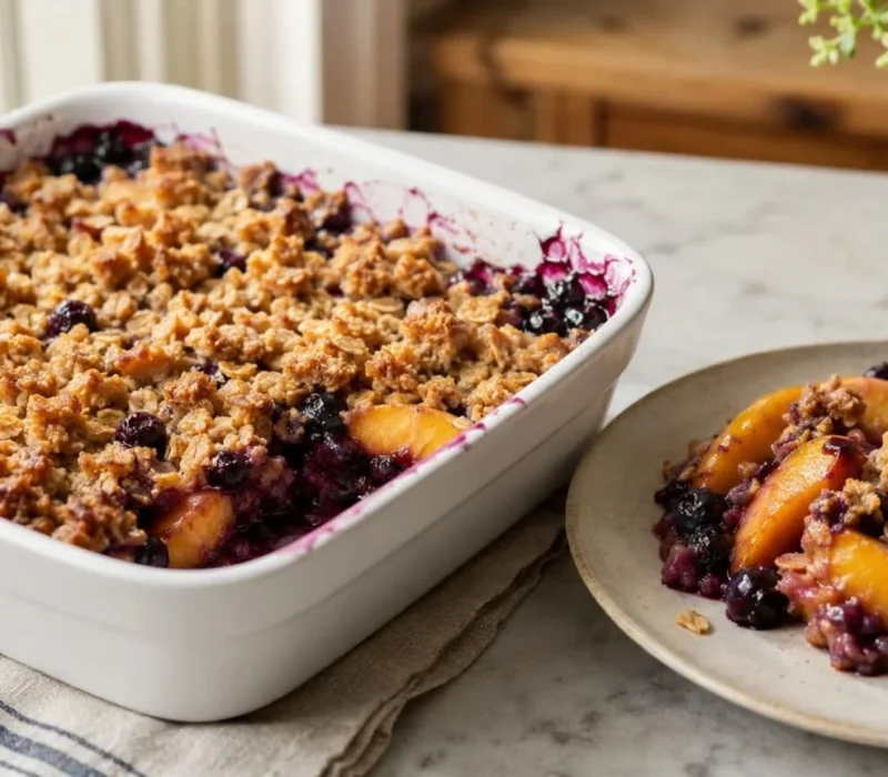 Peach Blueberry Crisp