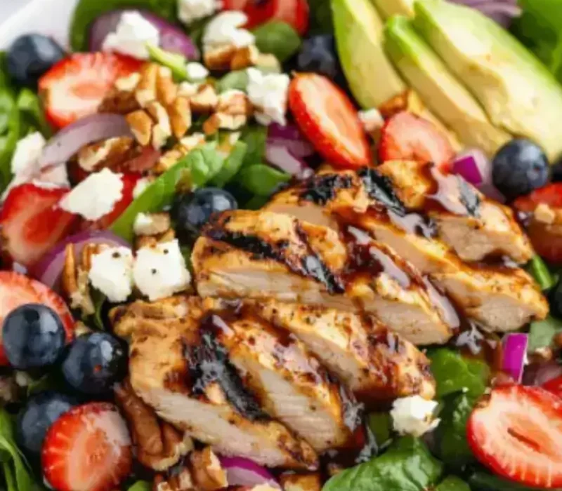 strawberry-avocado-chicken-salad-with-balsamic-vinaigrete